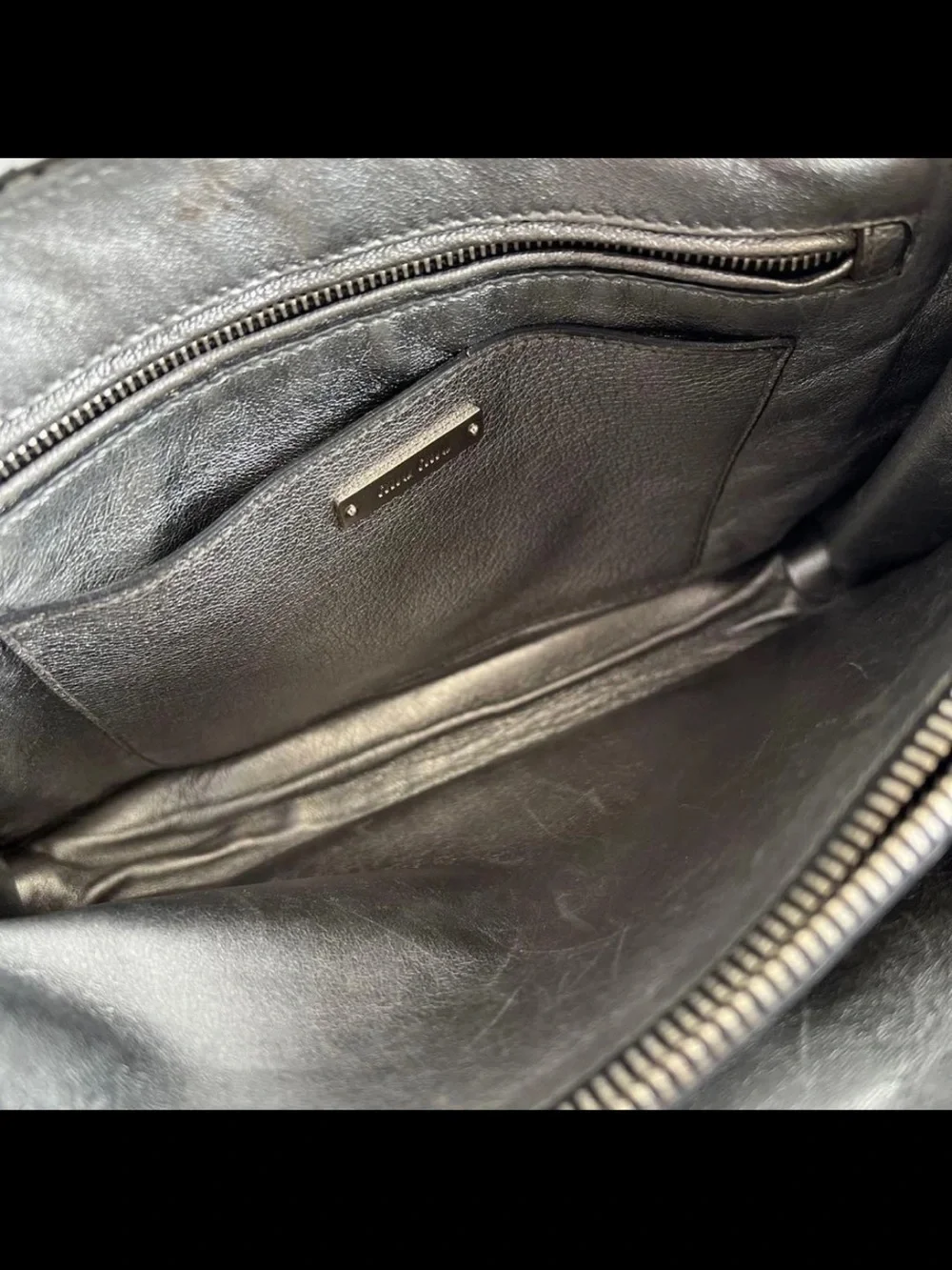 Miu Miu Metallic Silver Leather Satchel